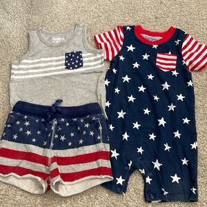 American flag / patriotic outfits.